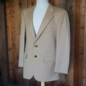 Vintage Donald Brooks 100% Camel Hair Blazer Made In USA Men's 40 Short